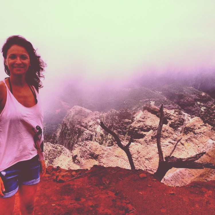 Overlooking Waimea Canyon on the way up to Kokee.
